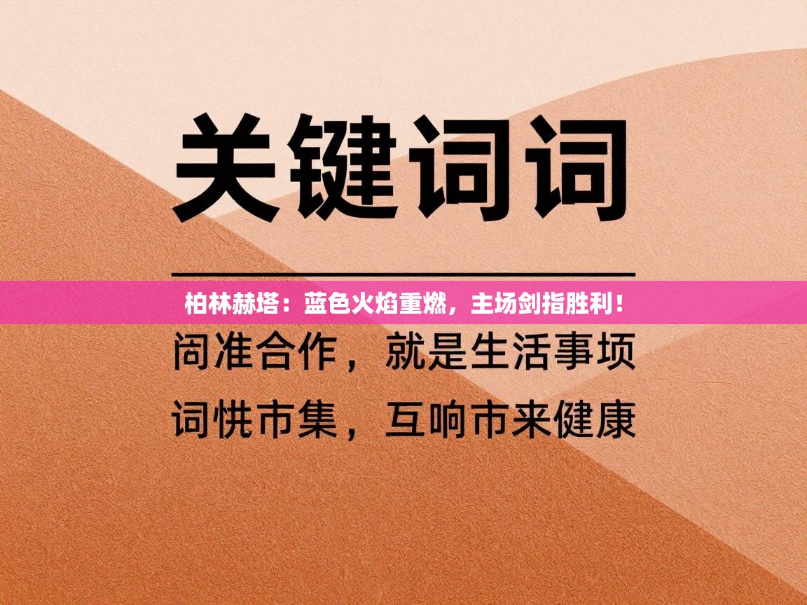 柏林赫塔：蓝色火焰重燃，主场剑指胜利！  第2张